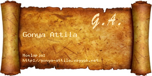 Gonya Attila névjegykártya