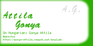 attila gonya business card